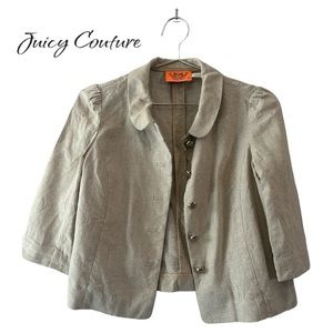 Juicy Couture Linen Tan Jacket Size 2